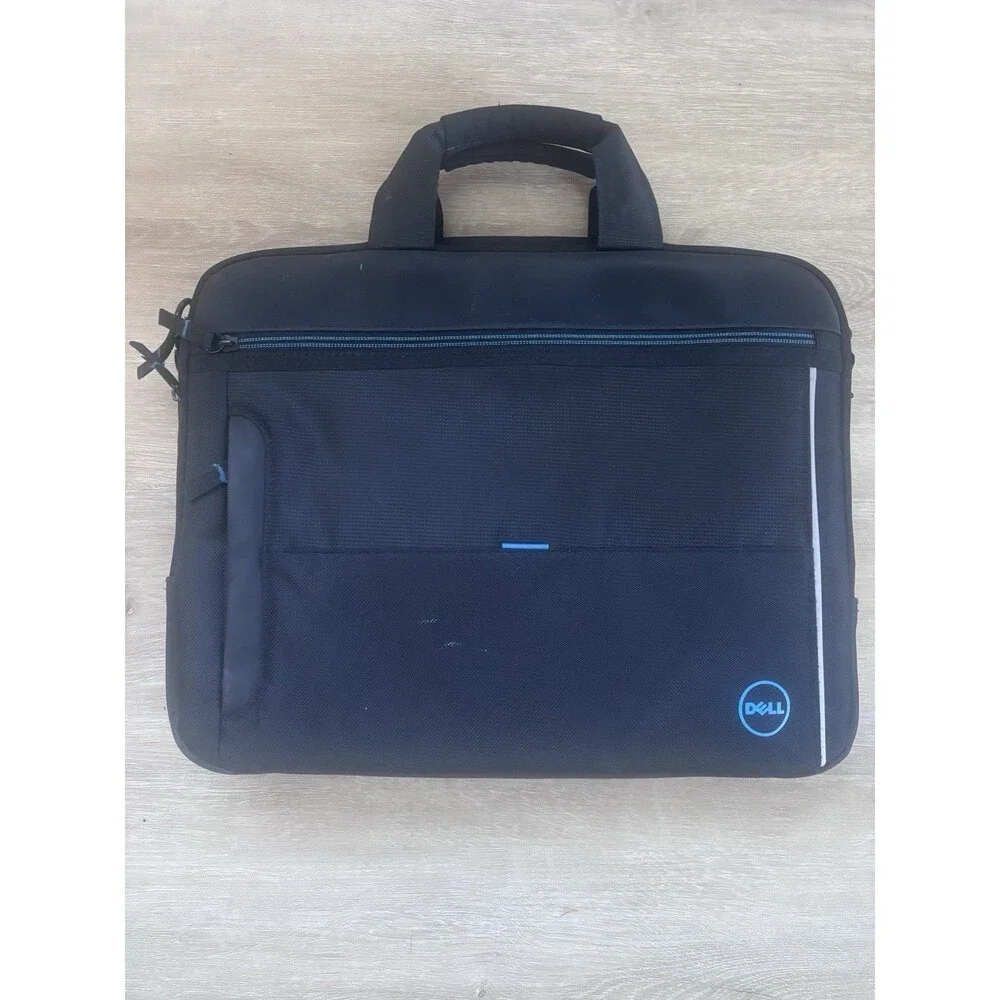 Dell Professional Laptop Briefcase Messenger Bag Black Blue 15